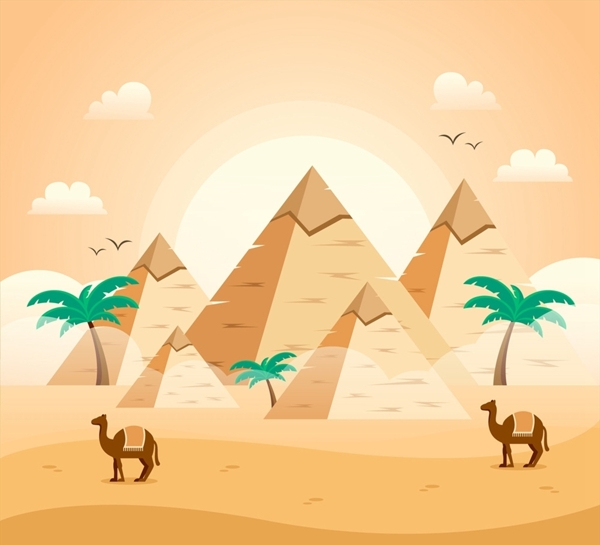 沙漠金字塔风景图片