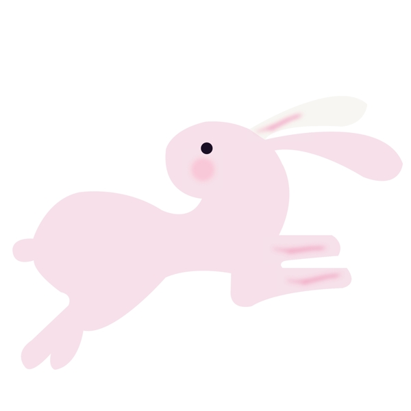 矢量图中秋节粉色月兔