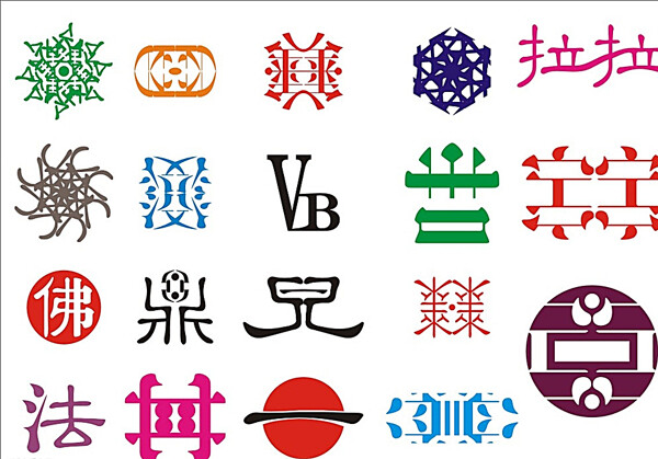 原創(chuàng)矢量標(biāo)志底紋圖片