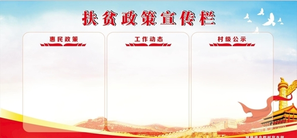 扶贫政策宣传栏