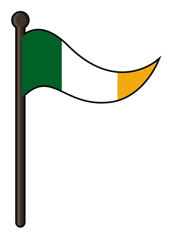 爱尔兰国旗矢量设计