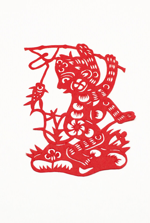 剪紙猴圖片