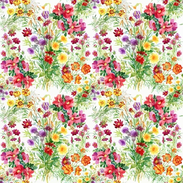 繁花植物插畫(huà)