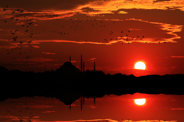 伊斯坦布尔黄昏美景图片