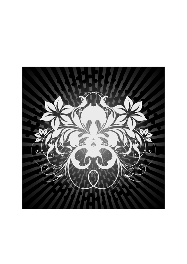 歐美花紋058矢量CDR