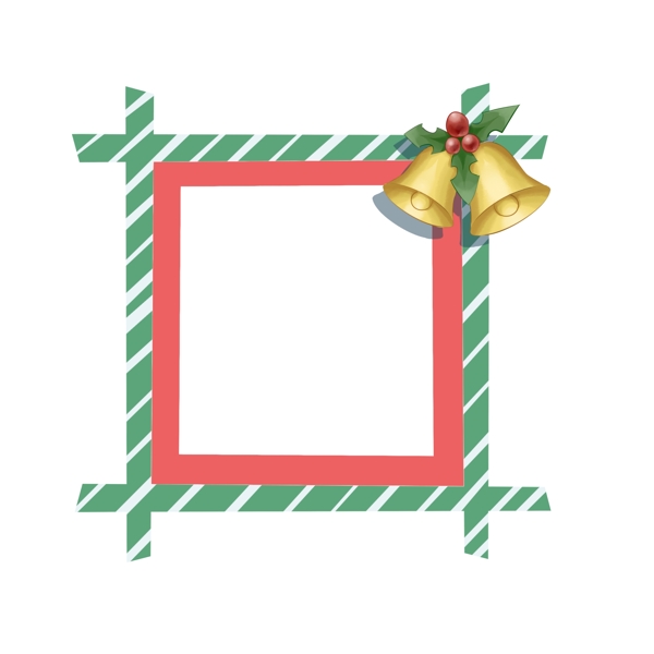 圣诞节铃铛边框插画