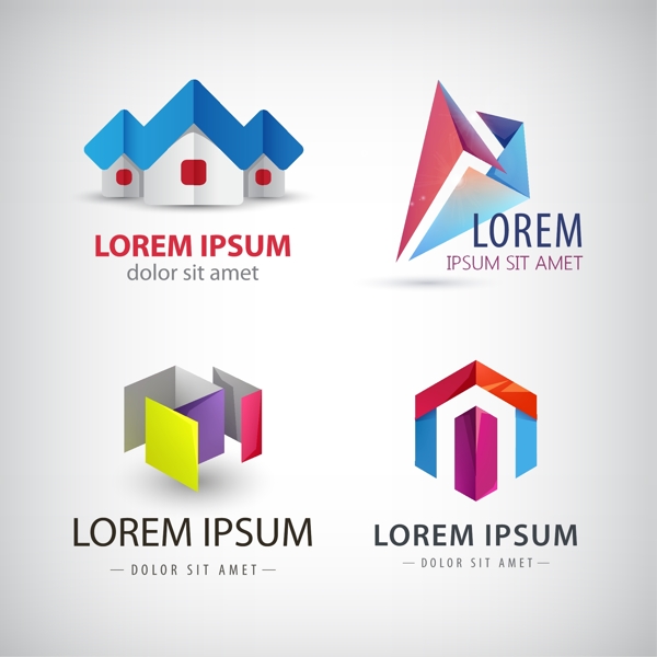 多邊形彩色logo標志