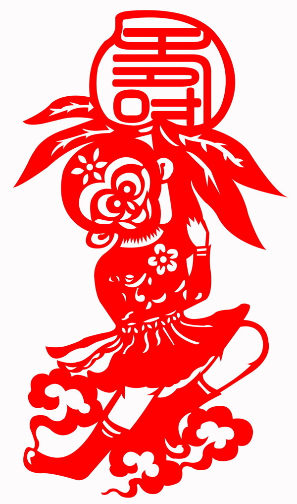 剪紙猴圖片
