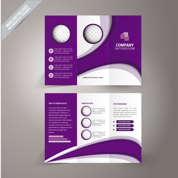 紫色和白色商务手册