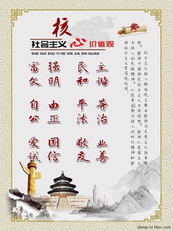 社會主義核心價值觀海報