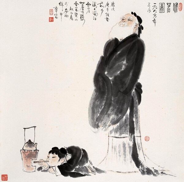 筆墨人物國畫圖片