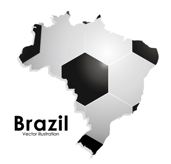 创意巴西足球海报矢量素材