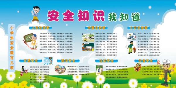 中小學(xué)安全教育兒歌圖片
