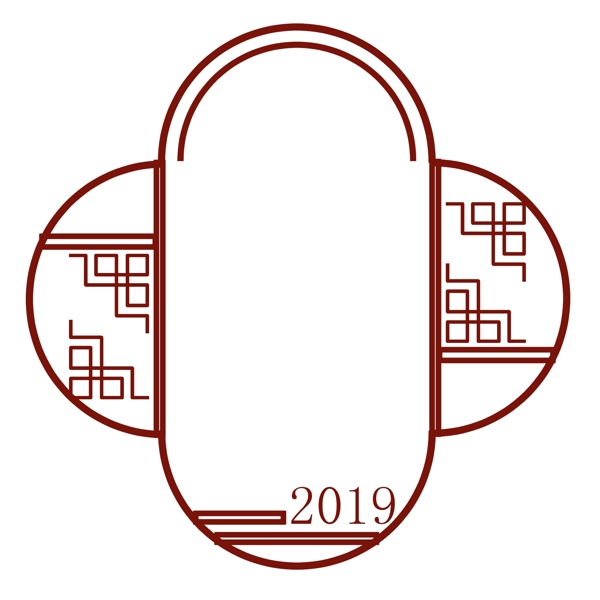 紅色中國風(fēng)邊框新年邊框裝飾