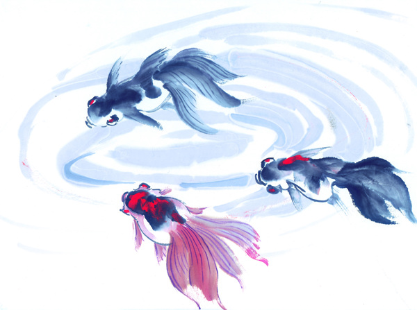 古圖繪畫(huà)動(dòng)物魚(yú)類(lèi)生物