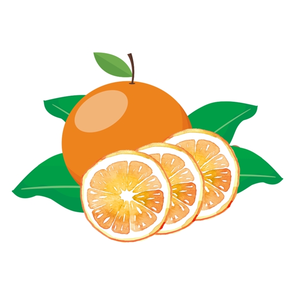 橙子水果透明PNG免扣素材