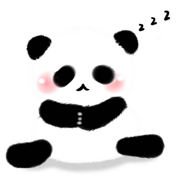 卡通可爱国宝熊猫睡觉世界睡眠日png图