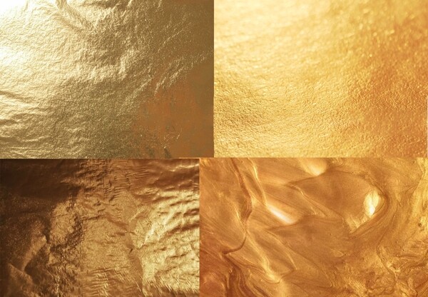色彩鲜艳金色黄色材料金属质感纸