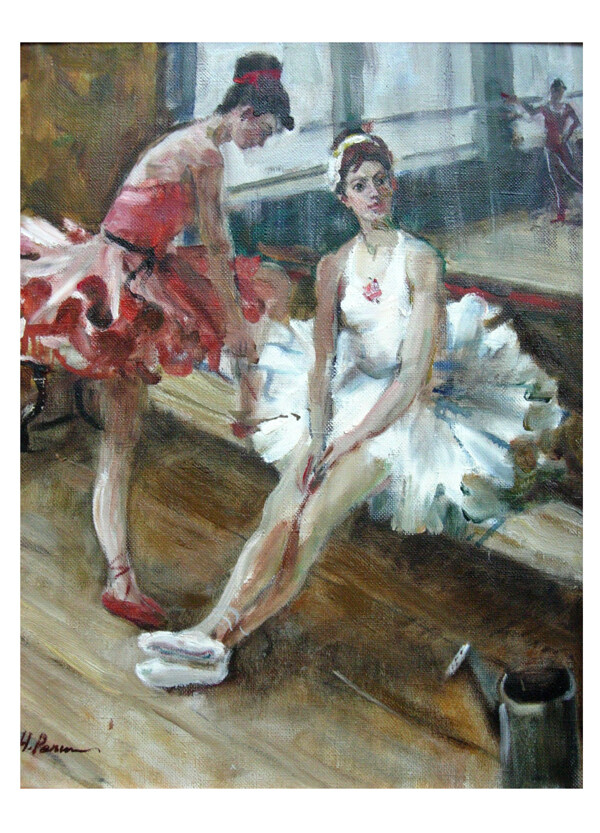 俄罗斯美术作品油画人物芭蕾图片