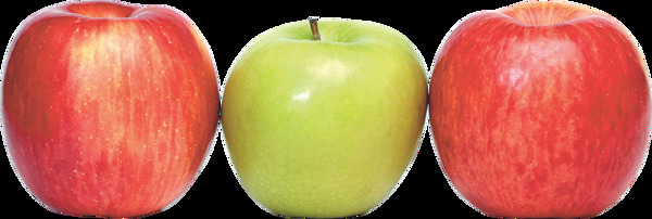 红色绿色苹果图片免抠png透明图层素材
