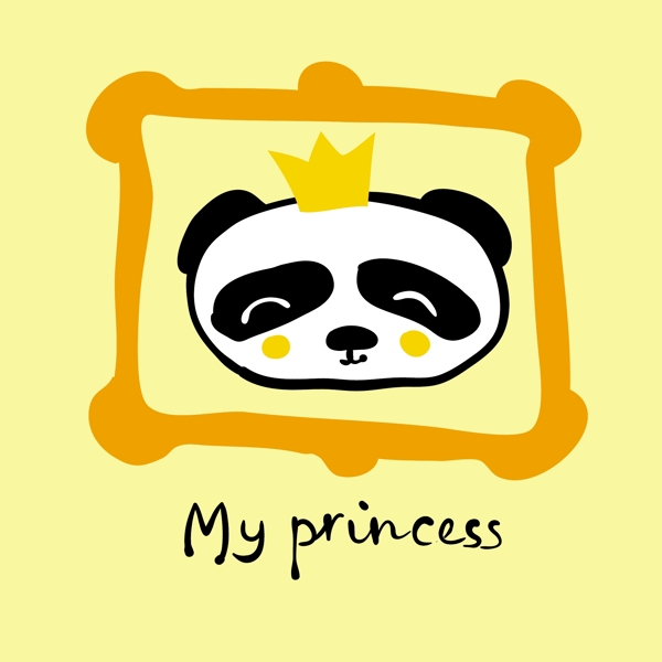 熊猫小王子卡通素材