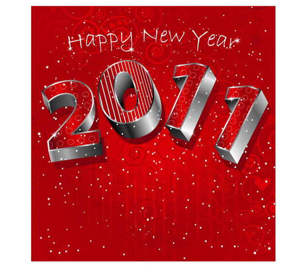 2011立體字新年矢量素材