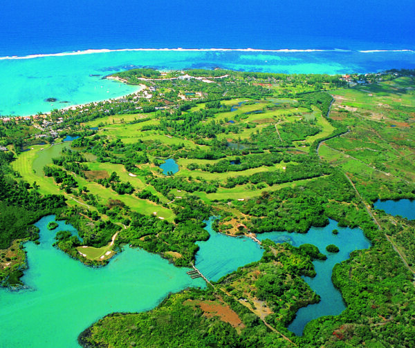 毛里求斯全岛鸟瞰图图片
