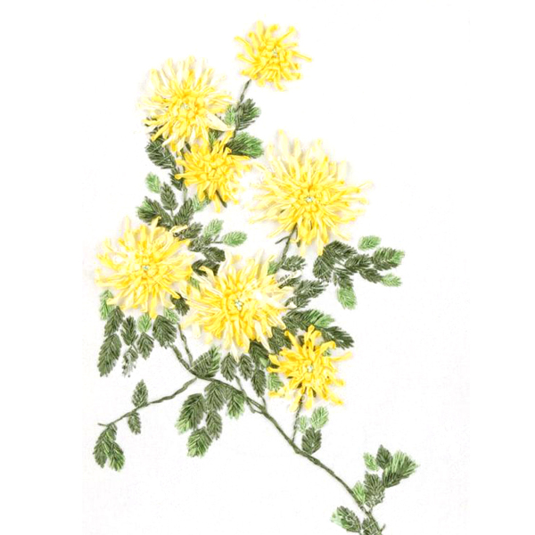 繡花植物花朵樹葉免費(fèi)素材