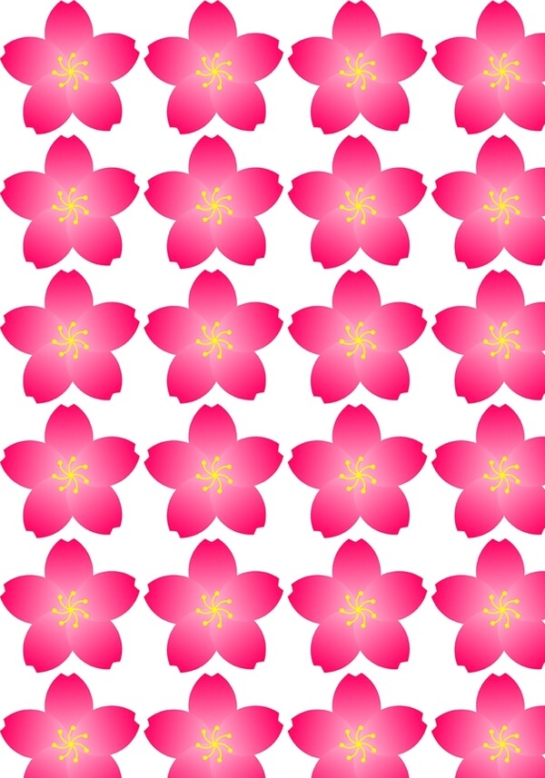 粉色樱花樱花矢量图