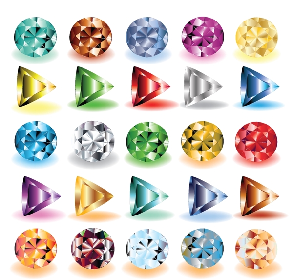 彩色钻石集合图片