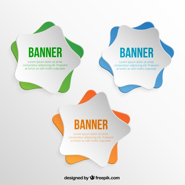 花形banner矢量素材圖片