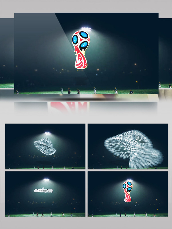 震撼机械重组俄罗斯世界杯宣传logo演绎