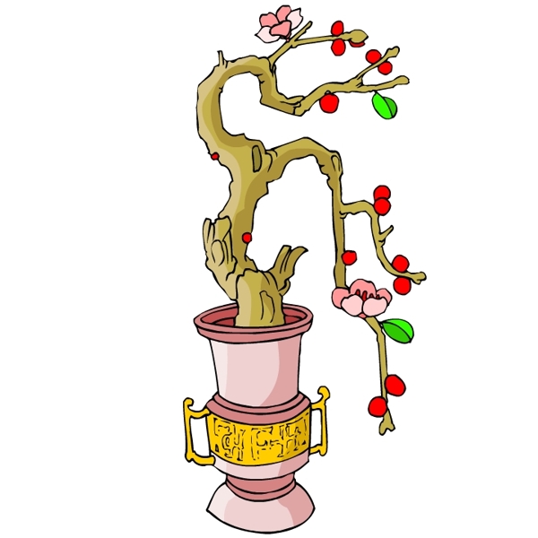 花卉古典插畫