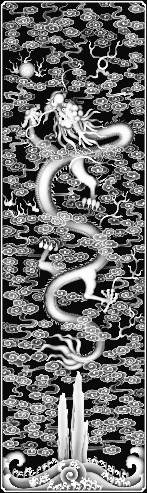 龍浮雕