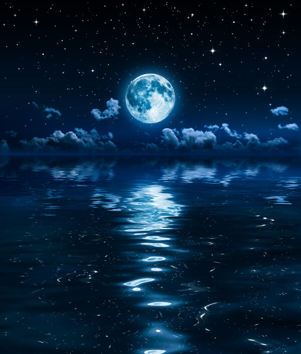 月光水波