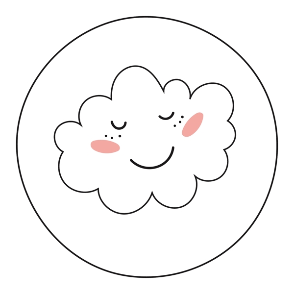可愛云朵圖標(biāo)矢量素材