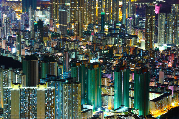 美麗城市夜景圖片
