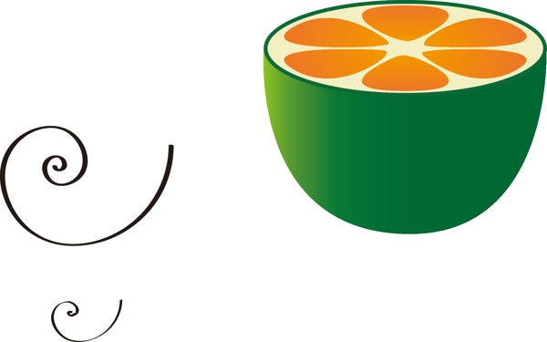 ai手绘橘子