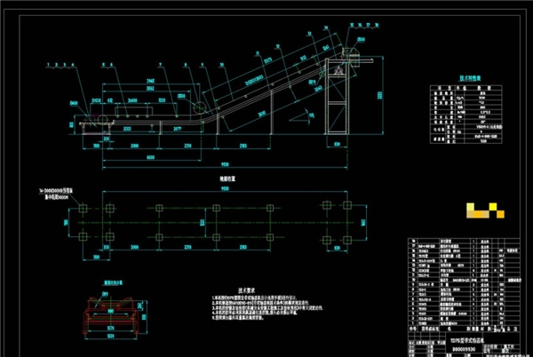 皮带机总图CAD景观图纸