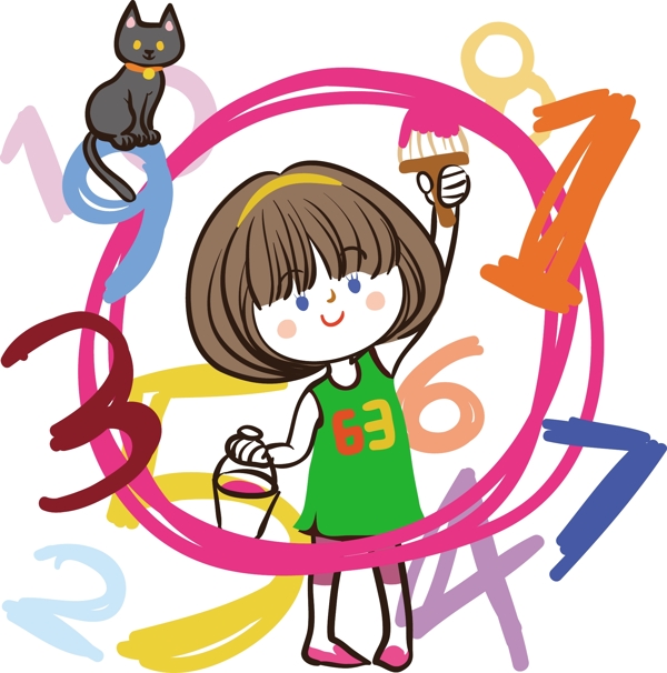 最新韓國(guó)矢量卡通素材464