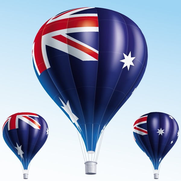 澳大利亚国旗热气球图片