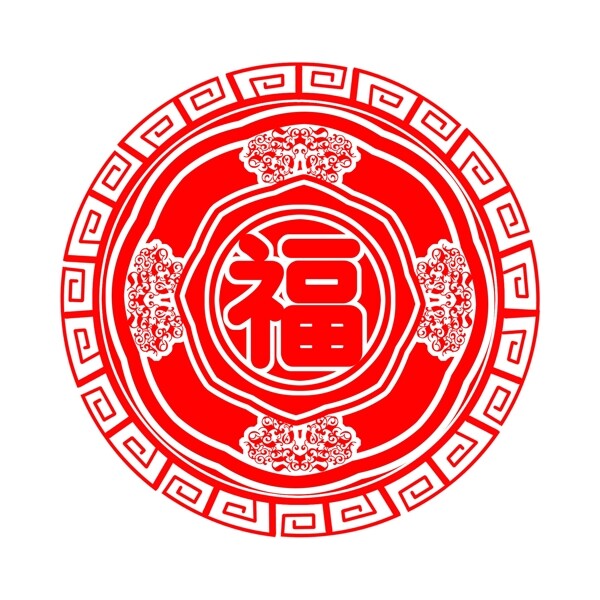 窗花剪紙創(chuàng)意福字新年素材