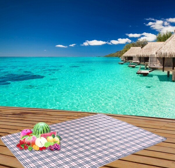 海灘沙灘魚缸背景