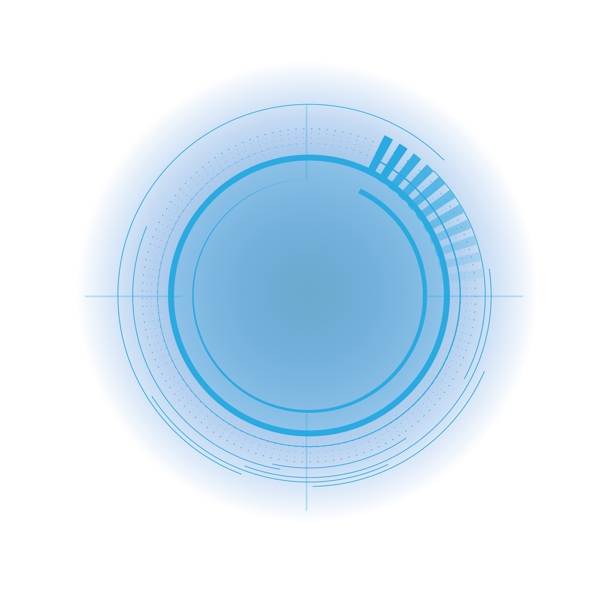 科技感酷炫元素圆形科技风光晕插图