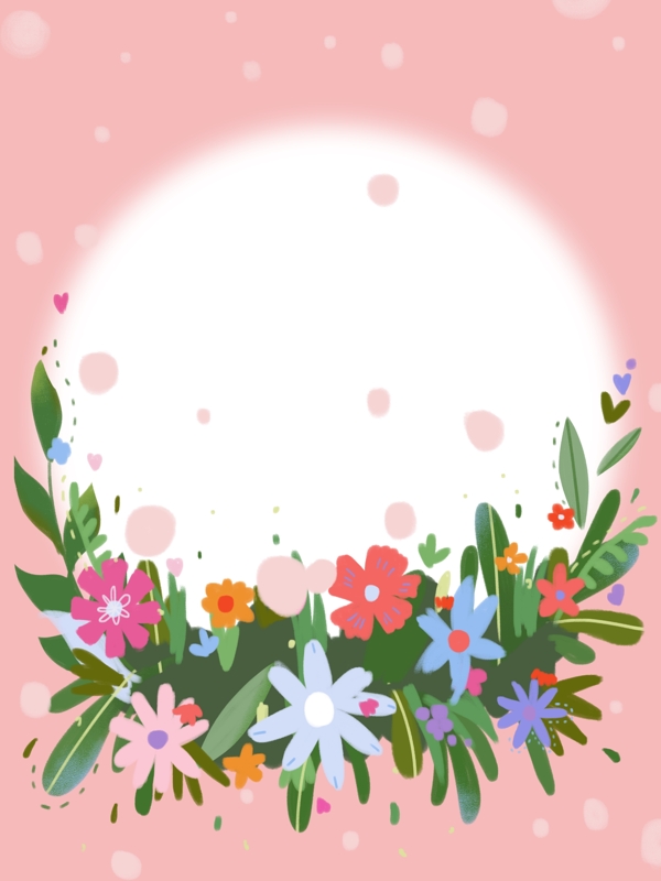 粉色温馨花朵母亲节背景设计