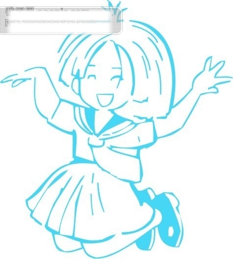 小女孩漫畫矢量圖60