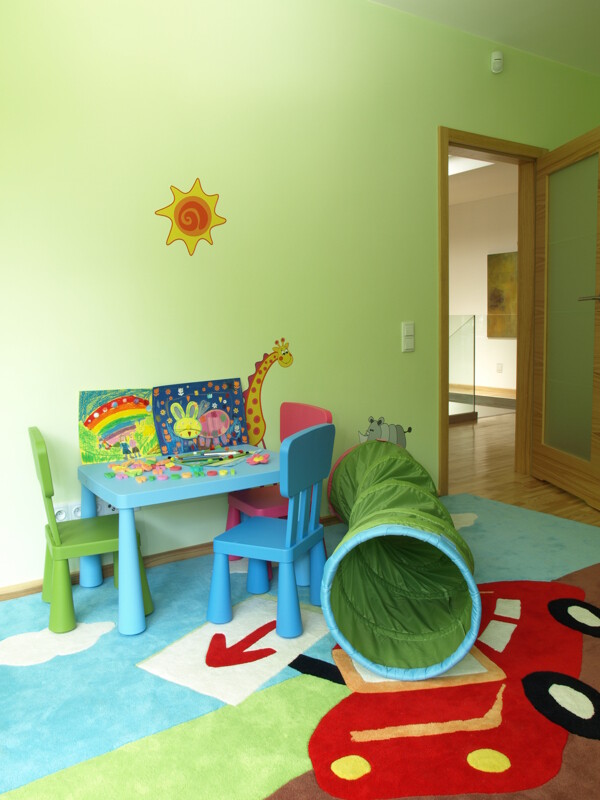 彩色时尚儿童房效果图图片