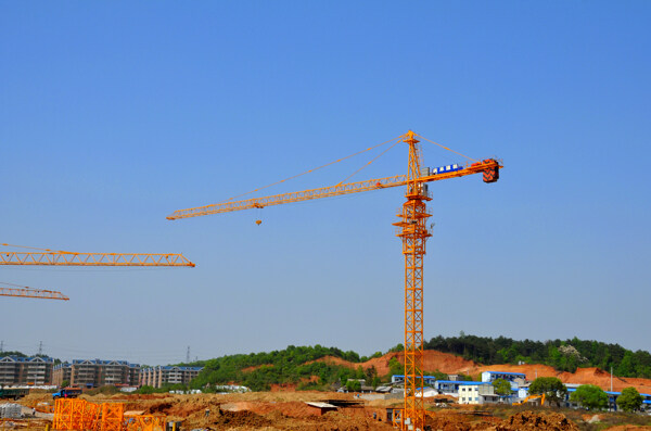 塔吊建筑工地圖片