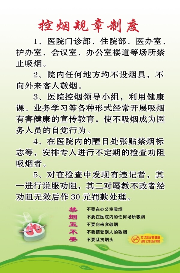 控煙規(guī)章制度圖片