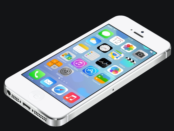 白色的iPhone5矢量素材